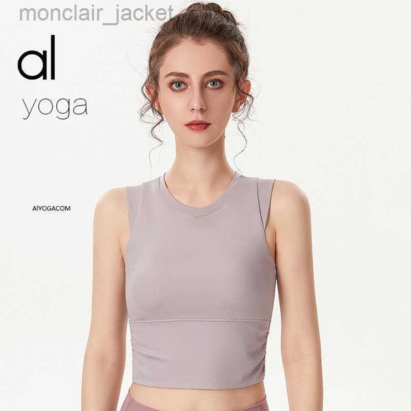 desginer alos yoga solid sports tank women's tight elastic running shirt gym tank top, White
desginer alos yoga solid sports tank women's tight elastic running shirt gym tank top, White
