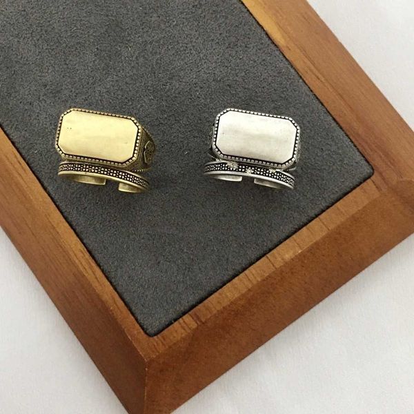 fashion designer alexander queen double layer standard stamp ring for men and women personalized style seal open ring, Silver
fashion designer alexander queen double layer standard stamp ring for men and women personalized style seal open ring, Silver