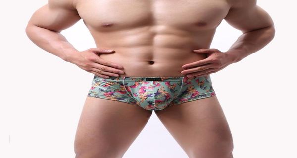new mens underwear mini boxer men panties big pouch underpants print calzoncillo hombre sous vetement homme2009402, Black;white