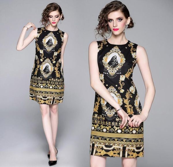 new 2020 summer runway floral baroque printed round crew neck sleeveless women ladies casual luxury aline mini vest shift dr9645404, Black;gray
new 2020 summer runway floral baroque printed round crew neck sleeveless women ladies casual luxury aline mini vest shift dr9645404, Black;gray