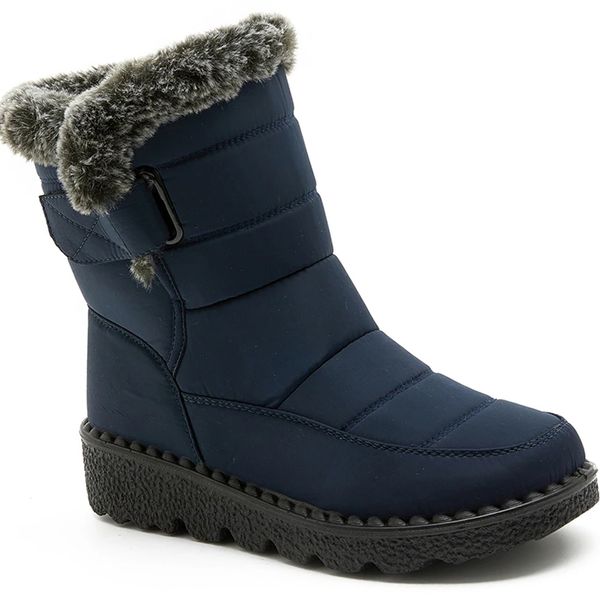 waterproof snow boots designer navy blue women winter warm plush ankle booties front zipper non slip cotton padded outdoor shoes, Black
waterproof snow boots designer navy blue women winter warm plush ankle booties front zipper non slip cotton padded outdoor shoes, Black