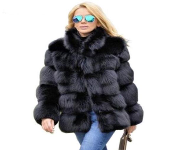 women faux fox fur coat 2018 new winter coat plus size womens stand collar long sleeve faux fur jacket fur gilet fourrure96960742689113, Black
women faux fox fur coat 2018 new winter coat plus size womens stand collar long sleeve faux fur jacket fur gilet fourrure96960742689113, Black