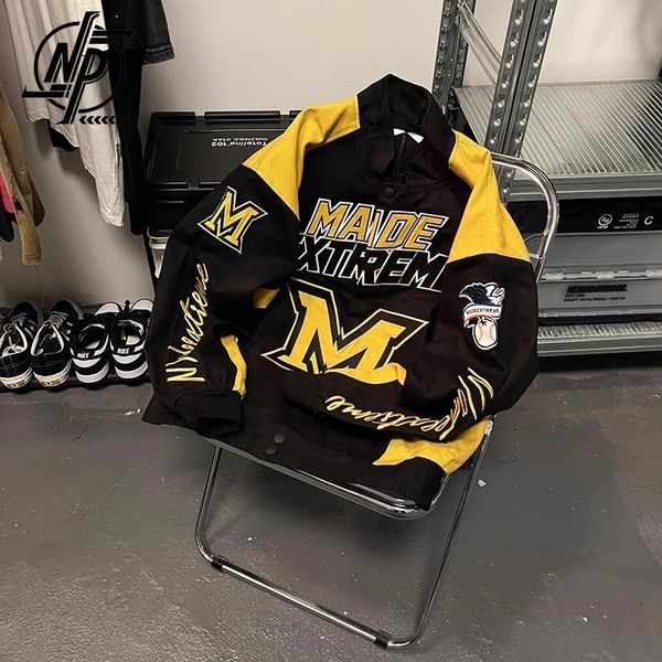 mens jackets american street racing jacket men women patchwork letter embroidery motorcycle baseball uniform punk streetwear 230818, Black;brown
mens jackets american street racing jacket men women patchwork letter embroidery motorcycle baseball uniform punk streetwear 230818, Black;brown