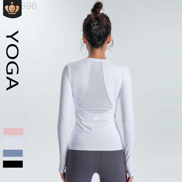 desginer al yoga t short long sleeve tight slim sports t-shirt round neck elastic breathable long sleeve for women, White
desginer al yoga t short long sleeve tight slim sports t-shirt round neck elastic breathable long sleeve for women, White
