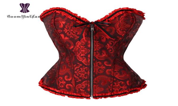 front zip slimming waist shaper lace up women bustier plus size body shapewear pleated boned corset overbust with g string 819 mx6661479, Black;white
front zip slimming waist shaper lace up women bustier plus size body shapewear pleated boned corset overbust with g string 819 mx6661479, Black;white
