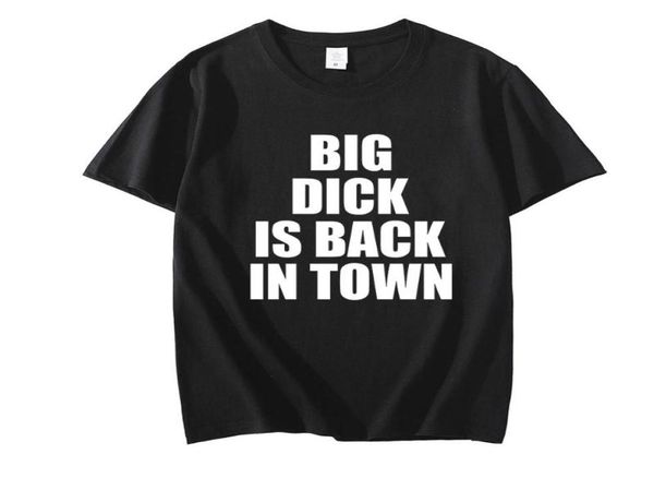 men039s tshirts big dick is back in town letter print t shirt funny birthday gift for friend husband men summer tshirt street6320260, White;black
men039s tshirts big dick is back in town letter print t shirt funny birthday gift for friend husband men summer tshirt street6320260, White;black