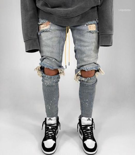 men039s jeans men big knee hole ripped pencil pants biker skinny slim frayed denim trousers fashion hip hop jean2700935, Blue
men039s jeans men big knee hole ripped pencil pants biker skinny slim frayed denim trousers fashion hip hop jean2700935, Blue