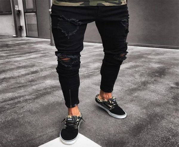 mens cool designer brand black jeans skinny ripped destroyed stretch slim fit hop hop pants with holes for men2249063, Blue
mens cool designer brand black jeans skinny ripped destroyed stretch slim fit hop hop pants with holes for men2249063, Blue