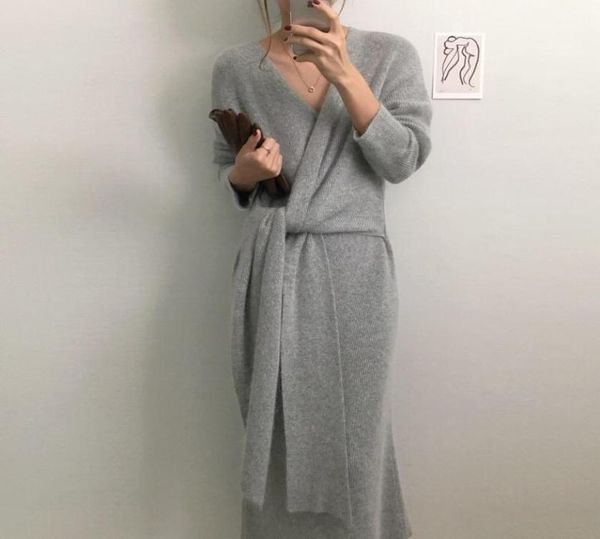 casual dresses autumn winter korean belted long sweater dress women solid soft warm cashmere knitted female elegant vestidos3223047, Black;gray
casual dresses autumn winter korean belted long sweater dress women solid soft warm cashmere knitted female elegant vestidos3223047, Black;gray