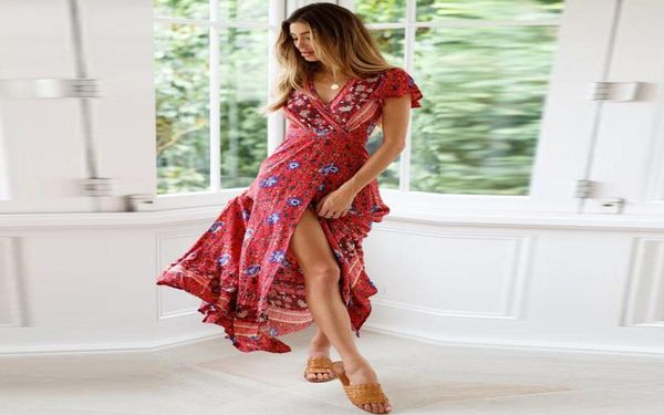 women maxi dress vneck wrap split boho dress summer floral print sashes long causal short sleeve beach sundress vestidos2036505, Black;gray
women maxi dress vneck wrap split boho dress summer floral print sashes long causal short sleeve beach sundress vestidos2036505, Black;gray