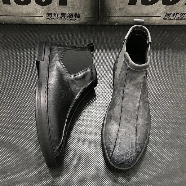boots men's spring and autumn thick soled short winter warm chelsea casual leather high shoes 230818, Black
boots men's spring and autumn thick soled short winter warm chelsea casual leather high shoes 230818, Black
