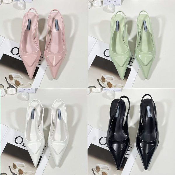 designer womens heels sandals ballet shoes luxury triangle micro label wedding party shiny leather back strap high heel shoes 35-40, Black
designer womens heels sandals ballet shoes luxury triangle micro label wedding party shiny leather back strap high heel shoes 35-40, Black