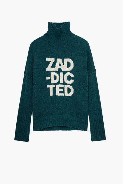 zadig voltaire knitted sweaters zvladies' knitwear english letter high neck loose 100 wool stand collar knitwear sweater girl, White
zadig voltaire knitted sweaters zvladies' knitwear english letter high neck loose 100 wool stand collar knitwear sweater girl, White