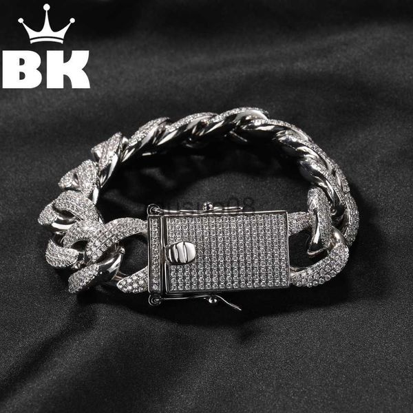 bangle the bling king classic 18mm miami cuban bracelet for men micro paved out 5a cubic zirconia big bubble link chain hip hop jewelry j230, Black
bangle the bling king classic 18mm miami cuban bracelet for men micro paved out 5a cubic zirconia big bubble link chain hip hop jewelry j230, Black