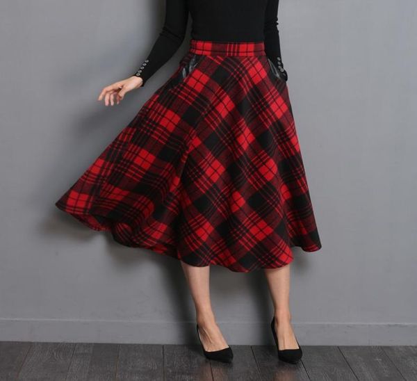 neophil england style red plaid high waist midi skirts woolen plus size 3xl a line pleated 2020 winter women tartan skirts s1735 y5709534, Black
neophil england style red plaid high waist midi skirts woolen plus size 3xl a line pleated 2020 winter women tartan skirts s1735 y5709534, Black