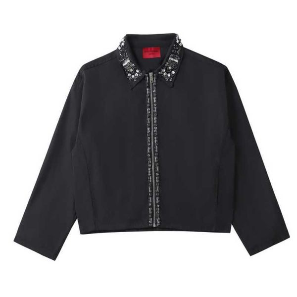 men's jackets p family style bead zipper suit jacket vb high street short hand sewn rhinestone coat, Black;brown
men's jackets p family style bead zipper suit jacket vb high street short hand sewn rhinestone coat, Black;brown