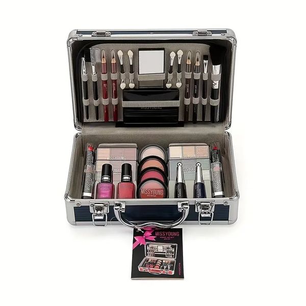 makeup set, blush eyeshadow nail polish lipstick eyeliner and lip liner pencil set box, with matching brushes set cosmetics box
makeup set, blush eyeshadow nail polish lipstick eyeliner and lip liner pencil set box, with matching brushes set cosmetics box