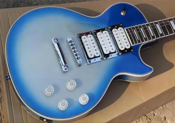 deluxe custom blue burst electric guitar 3 humbucker pickupa mahogany body rosewood fingerboard chrome hardware369
deluxe custom blue burst electric guitar 3 humbucker pickupa mahogany body rosewood fingerboard chrome hardware369