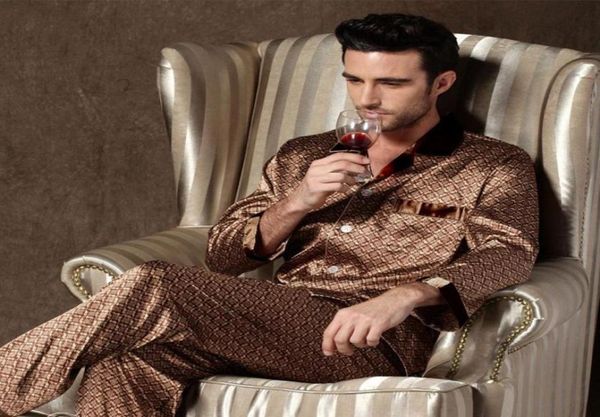 mens designer thin ice silk sleepwear set pajamas for men nightwear long sleeve sleep trousers5957722, Black;brown
mens designer thin ice silk sleepwear set pajamas for men nightwear long sleeve sleep trousers5957722, Black;brown