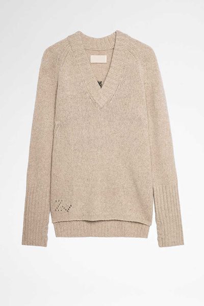 zadig voltaire 23ss knitted sweaters zv front short back long v neck handmade hanging wool letter woolen sweater knitwear women, White
zadig voltaire 23ss knitted sweaters zv front short back long v neck handmade hanging wool letter woolen sweater knitwear women, White