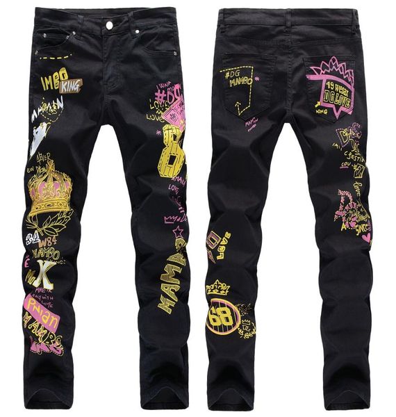 2020 fashion new men039s male fashion letters flame printed jeans slim straight skull graffiti colored painted stretch pants9389531, Blue
2020 fashion new men039s male fashion letters flame printed jeans slim straight skull graffiti colored painted stretch pants9389531, Blue