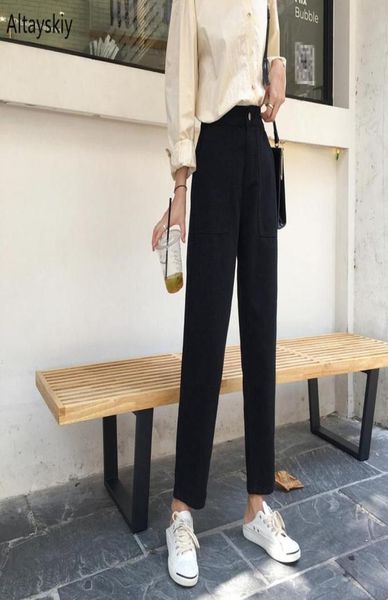 jeans women solid colour black loose single button korean style students allmatch womens wide leg trousers chic2685948, Blue
jeans women solid colour black loose single button korean style students allmatch womens wide leg trousers chic2685948, Blue