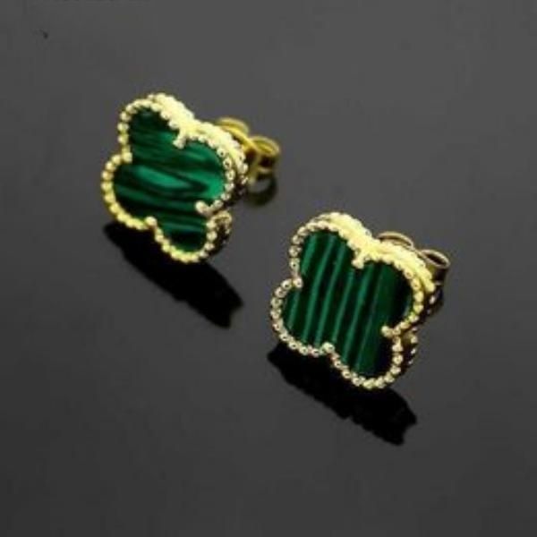 female earrings love four-leaf clover fashion wedding earrings jewelry, Golden;silver