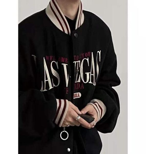 women039s jackets las vegas embroidery american vintage loose jacket men women coat single breasted long sleeve baseball unifor7437841, Black;brown
women039s jackets las vegas embroidery american vintage loose jacket men women coat single breasted long sleeve baseball unifor7437841, Black;brown