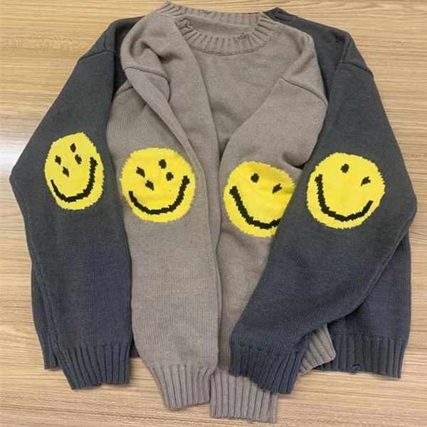 men's tracksuits kapital vintage wornout hole round neck smiling face knitted sweater pullover longsleeved casual men autumn and winter, Gray
men's tracksuits kapital vintage wornout hole round neck smiling face knitted sweater pullover longsleeved casual men autumn and winter, Gray