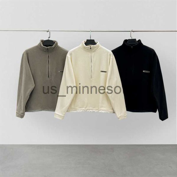 men's hoodies sweatshirts high street fashion brand essentials high neck sweater simple letter small fleece hip hop loose half zipper s, Black
men's hoodies sweatshirts high street fashion brand essentials high neck sweater simple letter small fleece hip hop loose half zipper s, Black