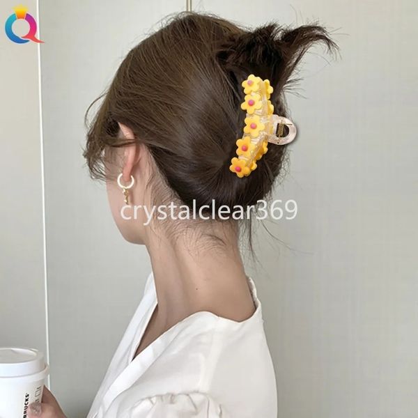 new women rainbow love large flower hair claw clip elegant ponytail hair crab shark clip girls hair clips hair accessories, Slivery;white
new women rainbow love large flower hair claw clip elegant ponytail hair crab shark clip girls hair clips hair accessories, Slivery;white
