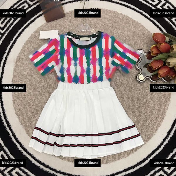 kids clothes child sets baby summer tracksuits 2pcs embroidered letter t-shirt and chiffon satin pleated skirt new arrival, White
kids clothes child sets baby summer tracksuits 2pcs embroidered letter t-shirt and chiffon satin pleated skirt new arrival, White