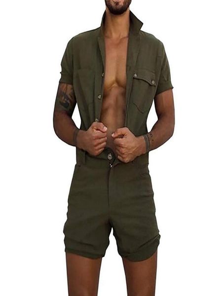 2020 cotton jumpsuit mens overalls casual lapel short sleeve rompers solid color overall single breasted romper short pants1212058, Gray
2020 cotton jumpsuit mens overalls casual lapel short sleeve rompers solid color overall single breasted romper short pants1212058, Gray
