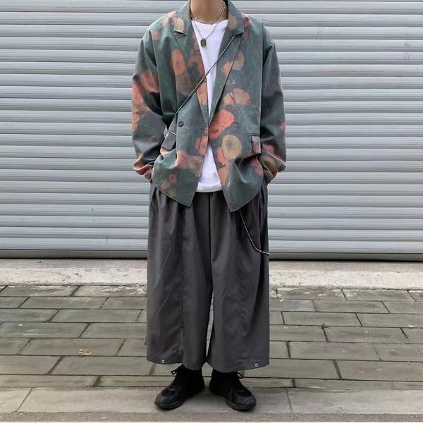 men's suits blazers personalized trend westernstyle clothes couple loose casual suit jackets harajuku street flower print coats 230818, White;black
men's suits blazers personalized trend westernstyle clothes couple loose casual suit jackets harajuku street flower print coats 230818, White;black