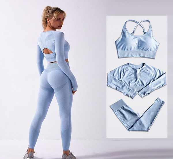 23pcs seamless yoga sets women gym clothes workout sportswear long sleeve bra high waist leggings set running sport suits y111661488, Gray
23pcs seamless yoga sets women gym clothes workout sportswear long sleeve bra high waist leggings set running sport suits y111661488, Gray