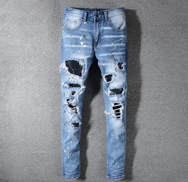 mens ripped rhine panelled skinny jeans fashion designer distressed slim fit motorcycle biker hole beggar hip hop denim pants2139865, Blue
mens ripped rhine panelled skinny jeans fashion designer distressed slim fit motorcycle biker hole beggar hip hop denim pants2139865, Blue