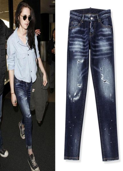 women fashion cropped jeansbrand design ripped jeansstars style jeansskinny causal jeans size 26304280613, Blue
women fashion cropped jeansbrand design ripped jeansstars style jeansskinny causal jeans size 26304280613, Blue