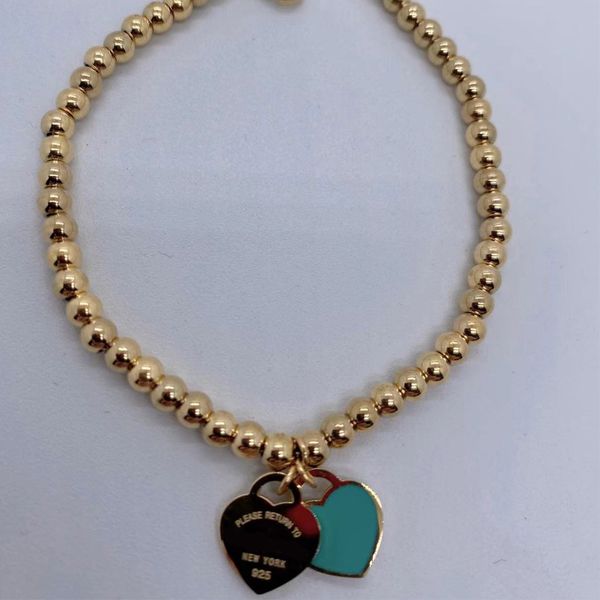 designer colorfast double heart bracelet woman stainless steel blue pink green pendant luxury jewelry valentine's day christmas jewelry, Golden;silver
designer colorfast double heart bracelet woman stainless steel blue pink green pendant luxury jewelry valentine's day christmas jewelry, Golden;silver