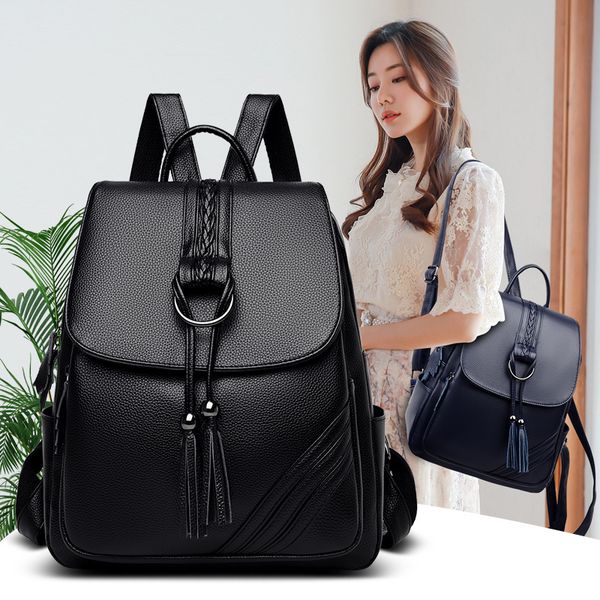 school bags tassel women backpacks designer soft leather fashion back bag brand female travel mochilas mujer 2023 backbags 230818
school bags tassel women backpacks designer soft leather fashion back bag brand female travel mochilas mujer 2023 backbags 230818