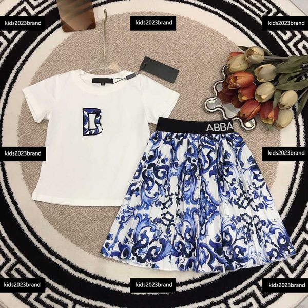 kids clothes child sets baby dress 2pcs summer t-shirt and blue and white porcelain texture pleated skirt new arrival size 90-150 cm mar08
kids clothes child sets baby dress 2pcs summer t-shirt and blue and white porcelain texture pleated skirt new arrival size 90-150 cm mar08