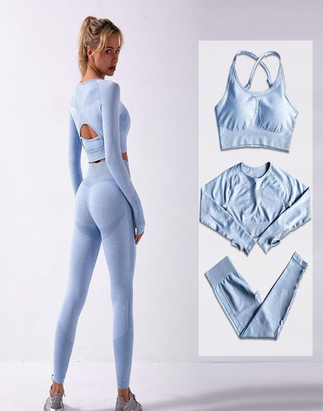 23pcs seamless yoga sets women gym clothes workout sportswear long sleeve bra high waist leggings set running sport suits y119497403, Gray
23pcs seamless yoga sets women gym clothes workout sportswear long sleeve bra high waist leggings set running sport suits y119497403, Gray