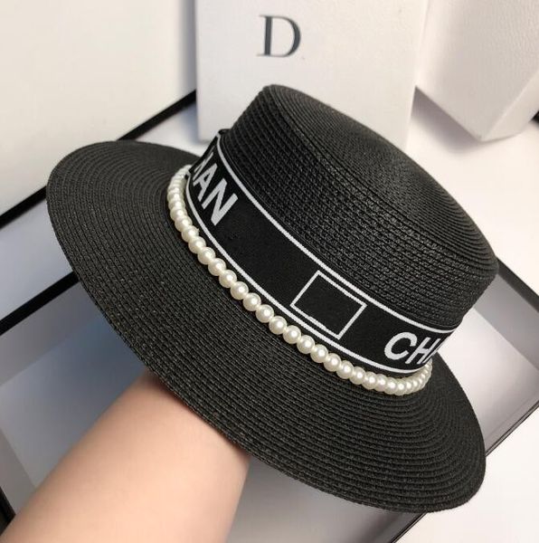 2023 outdoor designer straw hat letter cap female spring and summer versatile pearl letters flat hat large brim sun protection beach hats sh, Black;white
2023 outdoor designer straw hat letter cap female spring and summer versatile pearl letters flat hat large brim sun protection beach hats sh, Black;white