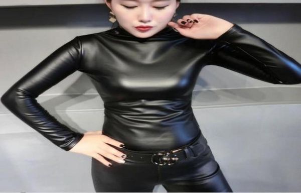 fashion autumn women pu leather shirts turtleneck long sleeve slim casual blouse plus siz 4xl t2003215956854, White
fashion autumn women pu leather shirts turtleneck long sleeve slim casual blouse plus siz 4xl t2003215956854, White