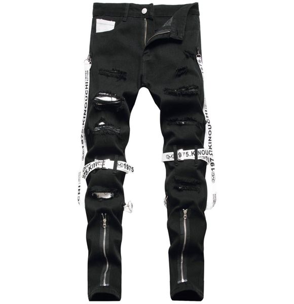 men slim fit black jeans ribbon zipper straight leg ripped men039s denim pants regular cotton jean destroyed pant hip hop casua4459697, Blue
men slim fit black jeans ribbon zipper straight leg ripped men039s denim pants regular cotton jean destroyed pant hip hop casua4459697, Blue