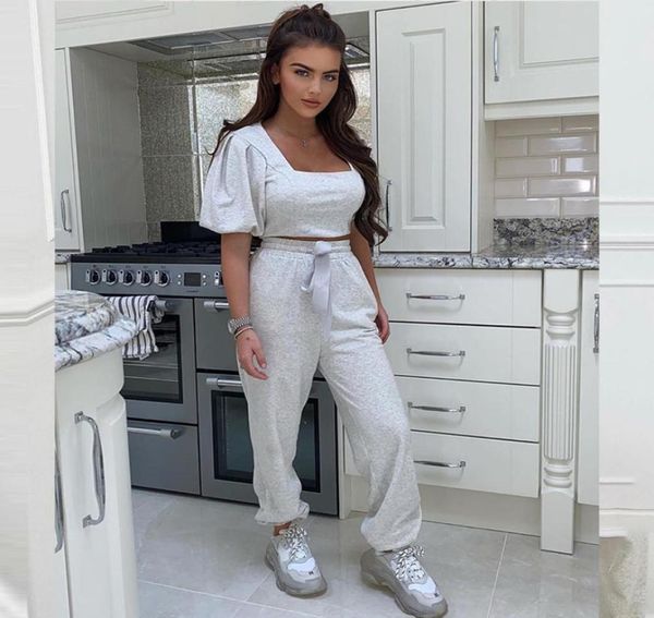 2020 new summer womens loungewear set vintage square collar short puff sleeve crop long pant two piece set pink jogging suit3355684, White
2020 new summer womens loungewear set vintage square collar short puff sleeve crop long pant two piece set pink jogging suit3355684, White