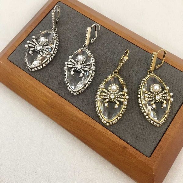 fashion designer alexander queen spider droplet earrings for women's advanced personality and temperament transparent rhinestones skull, Golden
fashion designer alexander queen spider droplet earrings for women's advanced personality and temperament transparent rhinestones skull, Golden