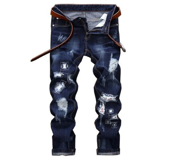 fashion hole blue jeans men long trousers cotton classic straight jeans plus size 42 blue men5956105
fashion hole blue jeans men long trousers cotton classic straight jeans plus size 42 blue men5956105
