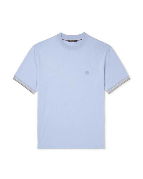 designer men t shirt loro piana men's blue -embroidered cotton-jersey t-shirt short sleeves summer tshirt, White;black
designer men t shirt loro piana men's blue -embroidered cotton-jersey t-shirt short sleeves summer tshirt, White;black