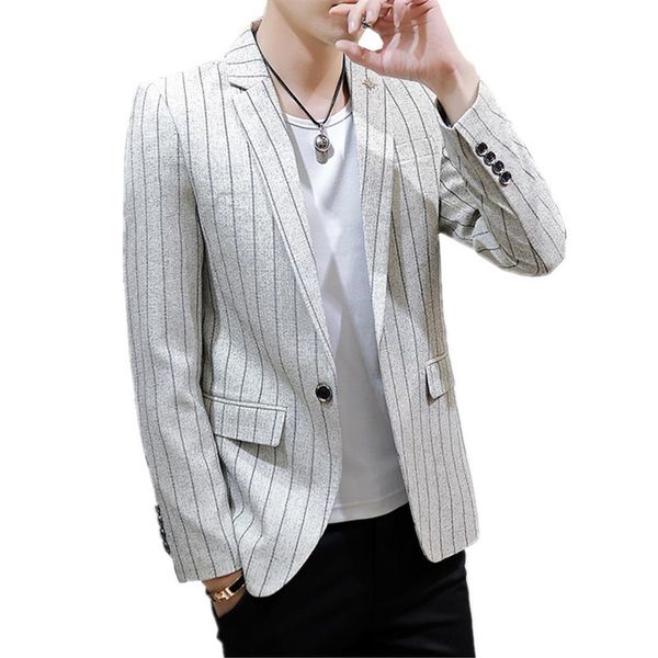 2020 new white mens striped suit jacket black gray blue suit blazer fashion casual jackets and coats size s-4xl man 190n, White;black
2020 new white mens striped suit jacket black gray blue suit blazer fashion casual jackets and coats size s-4xl man 190n, White;black