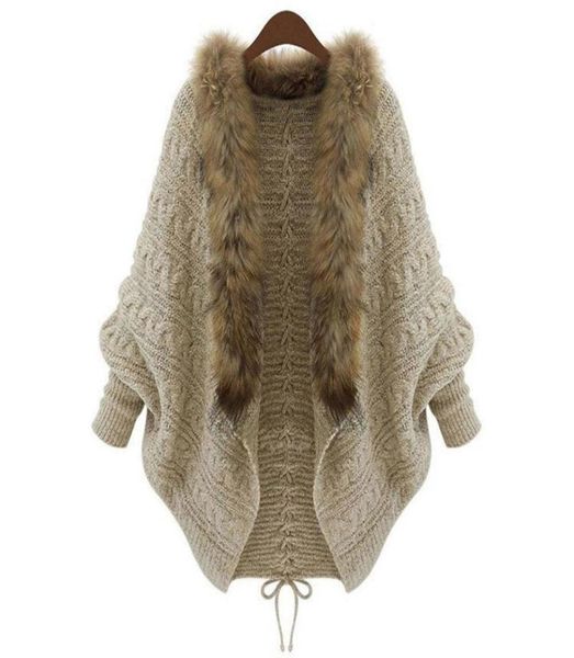summer cardigan sweater women poncho fur collar batwing sleeve oversized sweaters long sueter mujer plus size5442818, Black
summer cardigan sweater women poncho fur collar batwing sleeve oversized sweaters long sueter mujer plus size5442818, Black